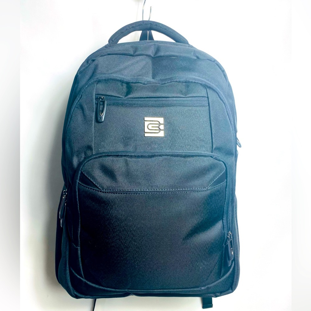 Bruno Cavalli Laptop Bag USB Charging Port Backpack School Book 18" Canvas Black